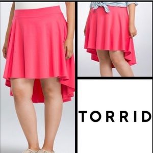 Pink hi-low skirt by Torrid.
